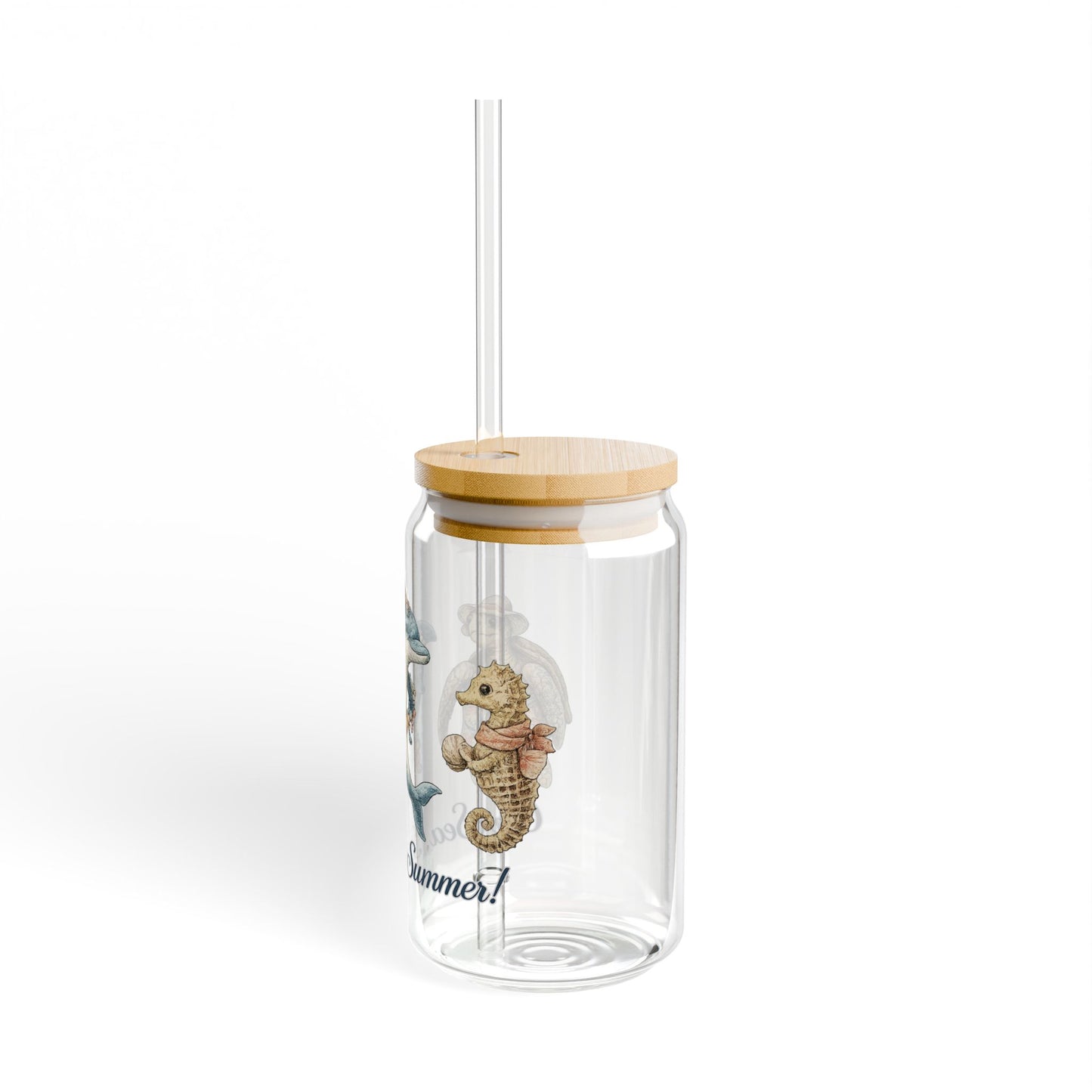 "Oh Sea, It’s Summer" Sipper Glass 16oz