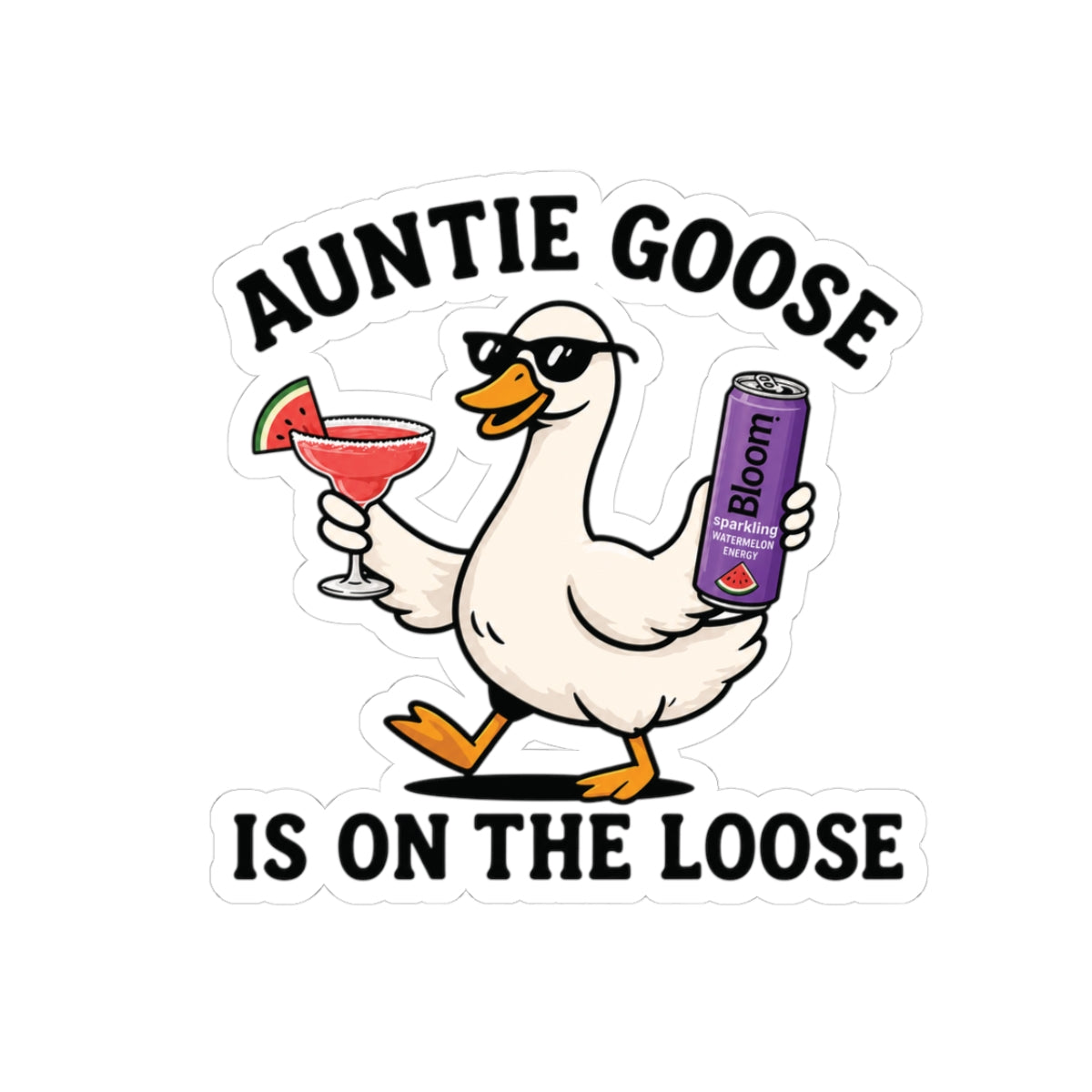 Auntie Goose Is On The Loose Sticker