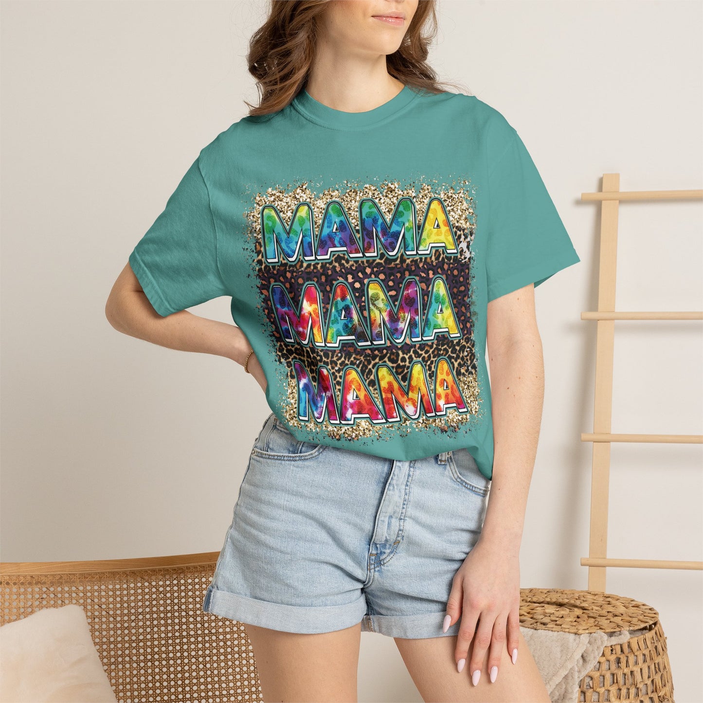 Mama Rainbow Retro Graphic T-Shirt