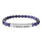 Engraved ‘I Love You’ Natural Stone Stretch Bracelet