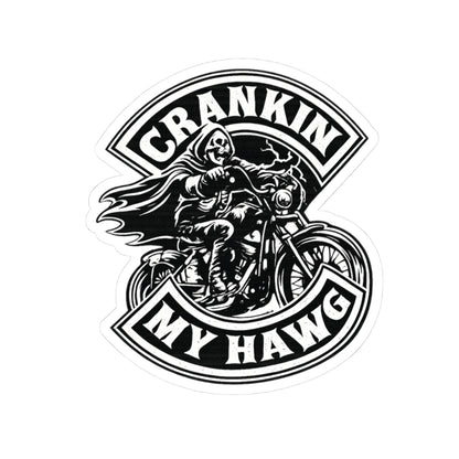 Crankin' My Hawg Motorcycle Sticker