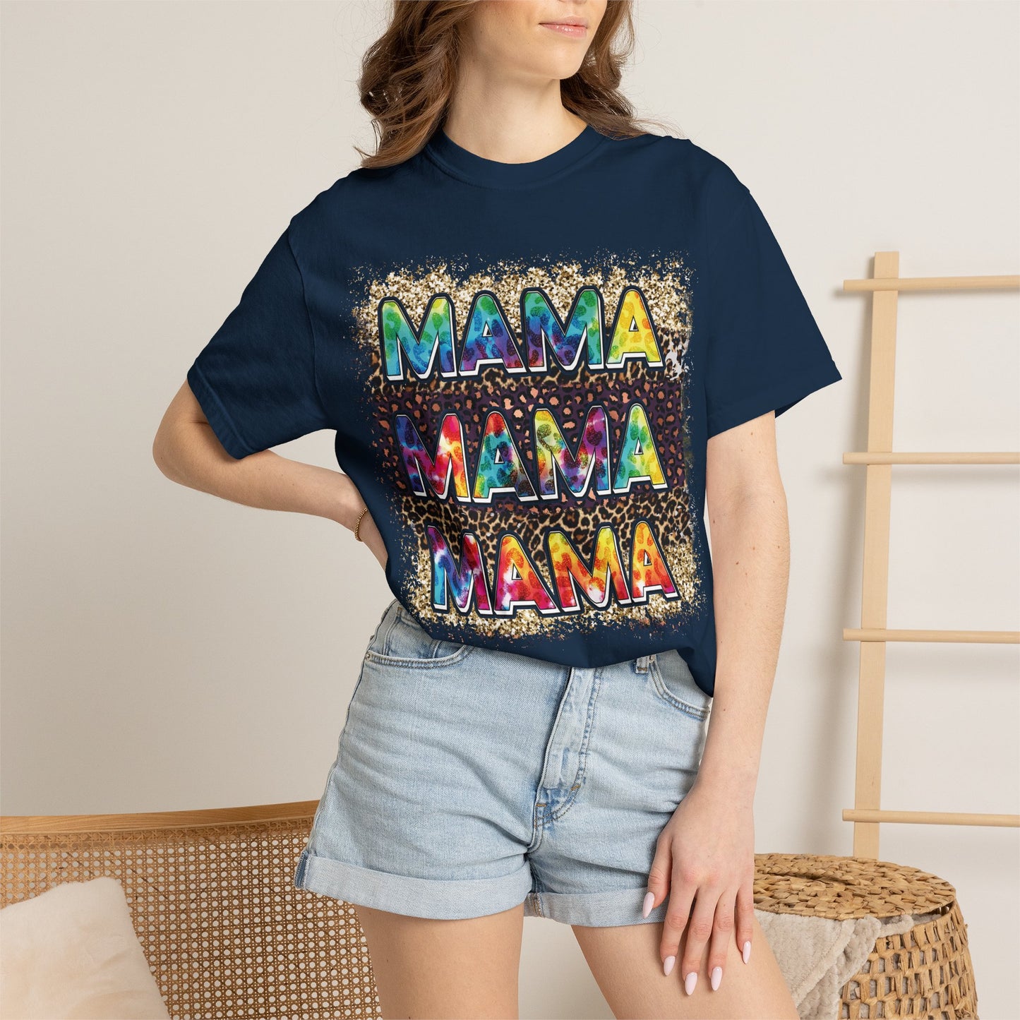 Mama Rainbow Retro Graphic T-Shirt