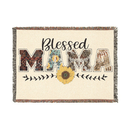 Blessed Mama Woven Blanket
