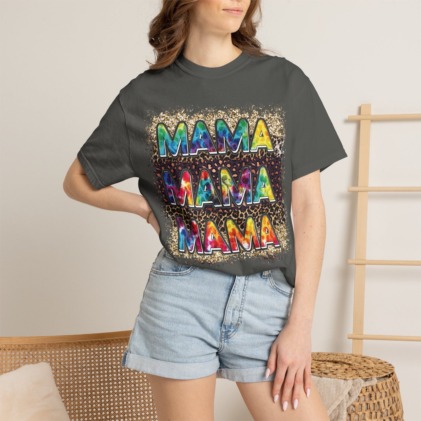 Mama Rainbow Retro Graphic T-Shirt