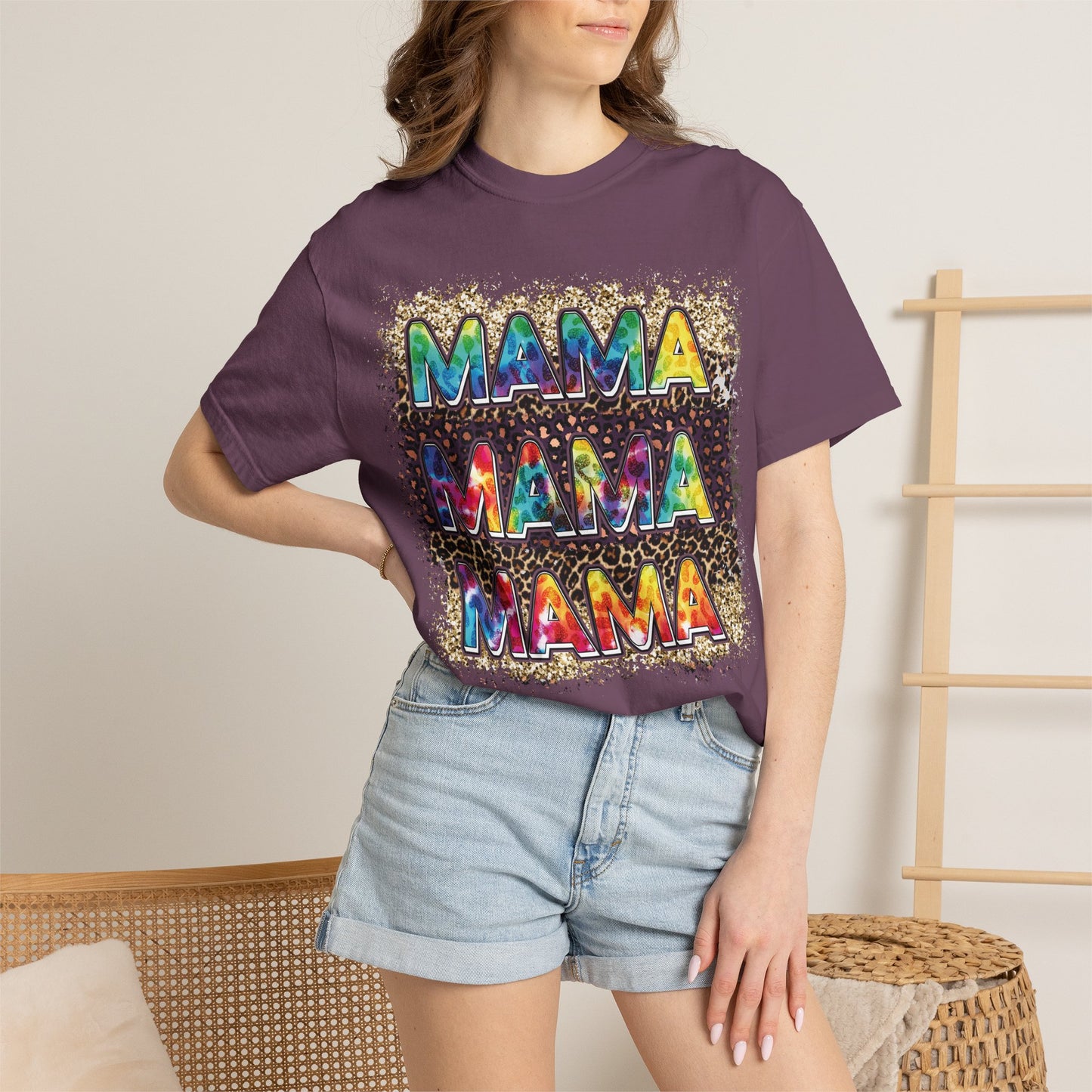 Mama Rainbow Retro Graphic T-Shirt