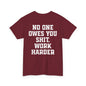 No One Owes You Shit. Work Harder