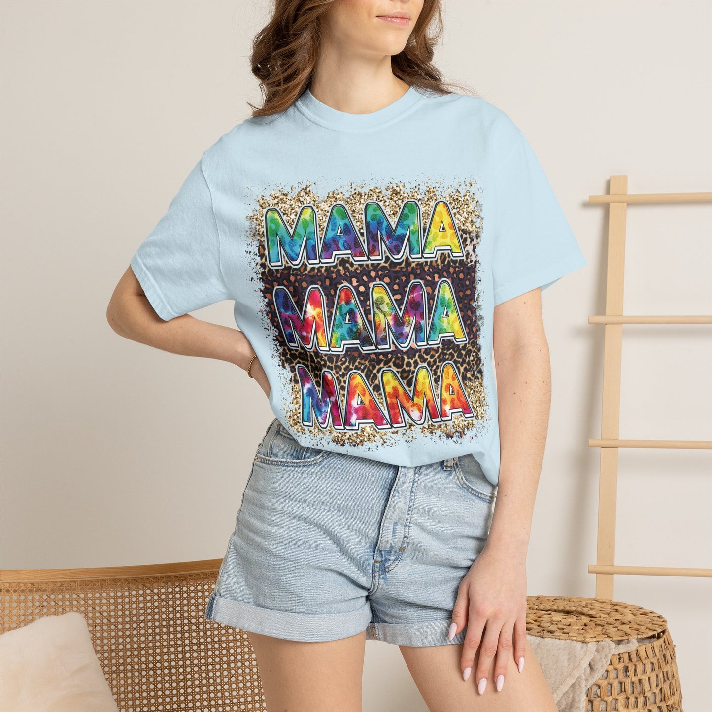 Mama Rainbow Retro Graphic T-Shirt