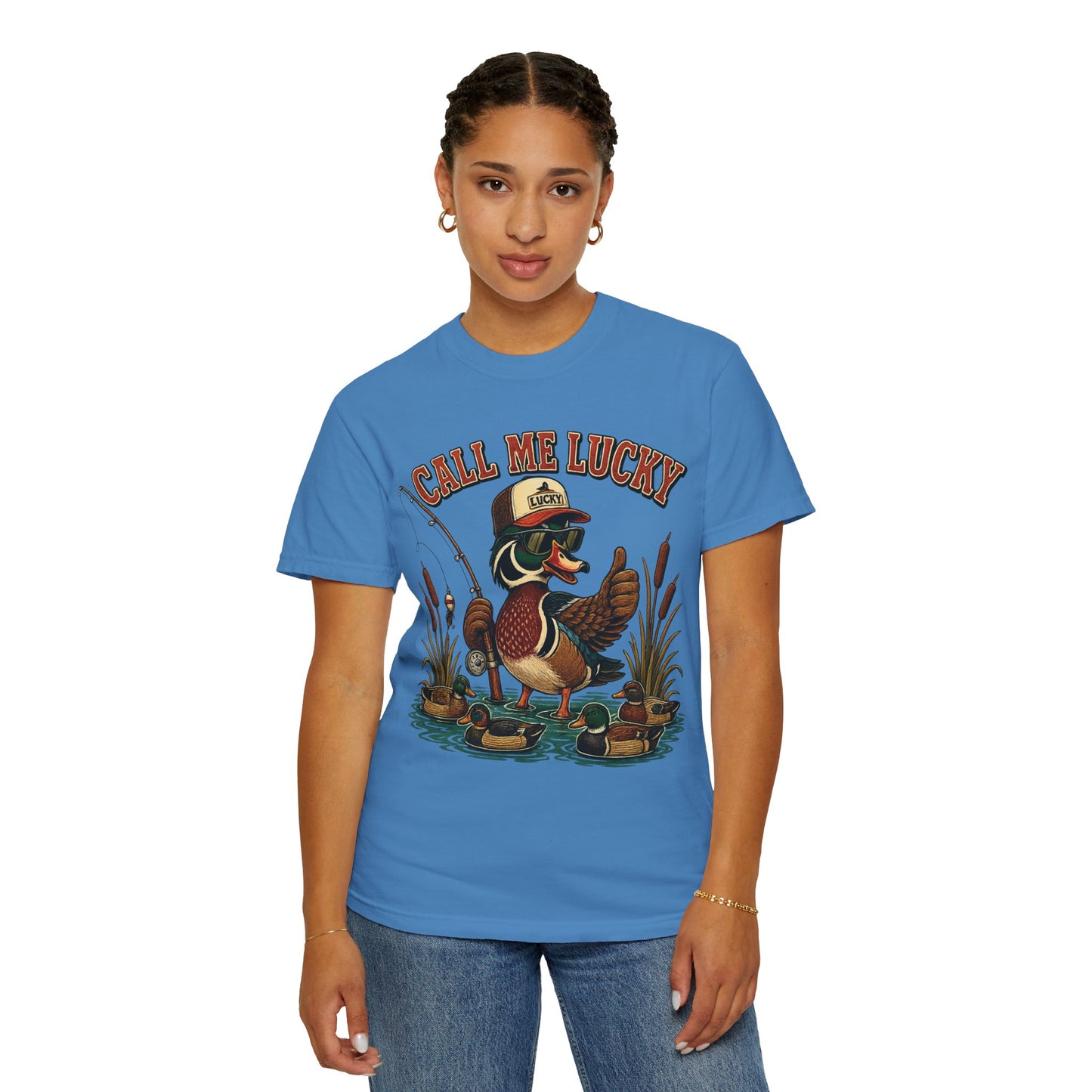 Call Me Lucky Duck Fishing T-Shirt