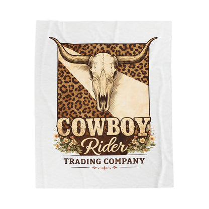 Western Skull & Leopard Print Throw
