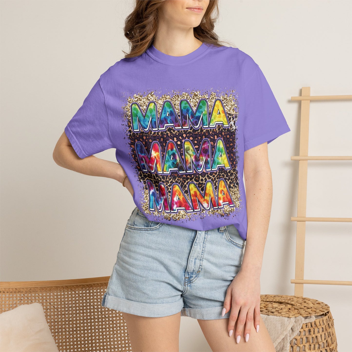 Mama Rainbow Retro Graphic T-Shirt