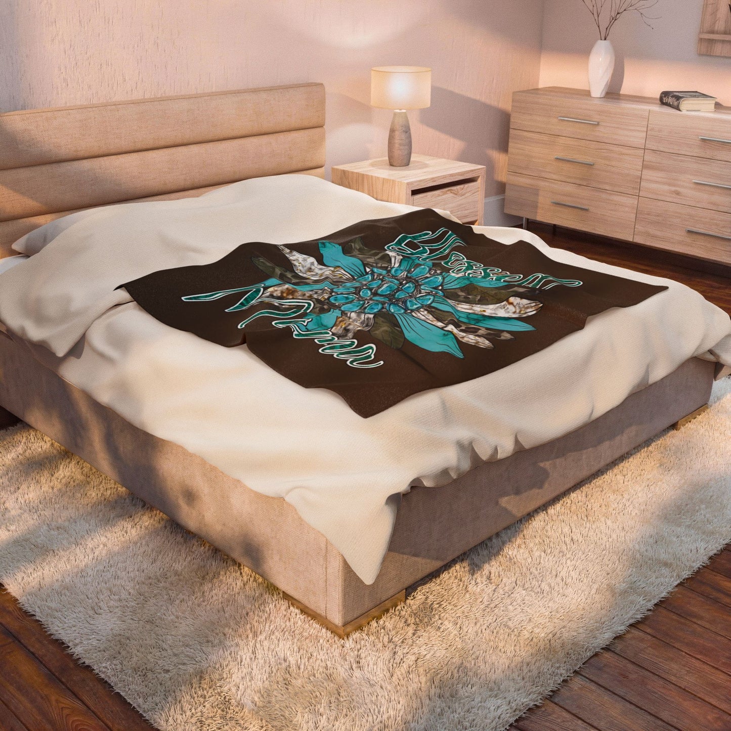 Blessed Mama Velveteen Plush Blanket