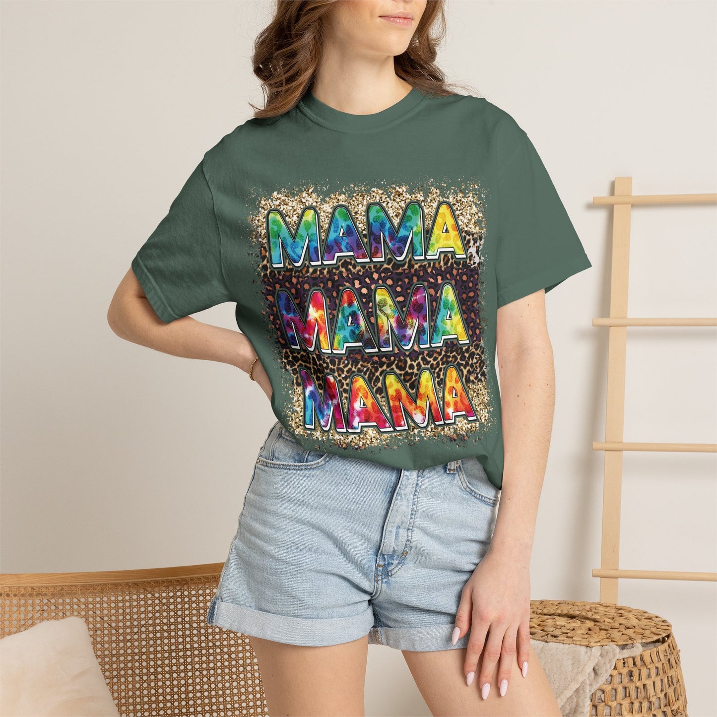 Mama Rainbow Retro Graphic T-Shirt