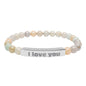 Engraved ‘I Love You’ Natural Stone Stretch Bracelet