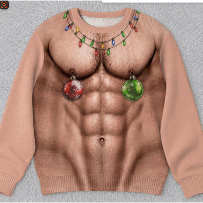 Funny Ugly Christmas Sweater  Festive Holiday Graphic Pullover