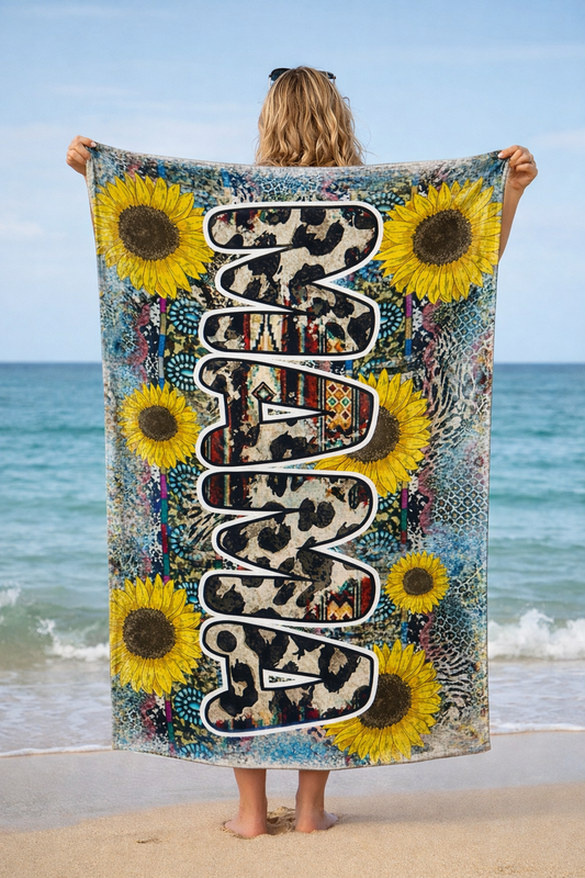 Good Moms Say Bad Words Large30x60 beach towel