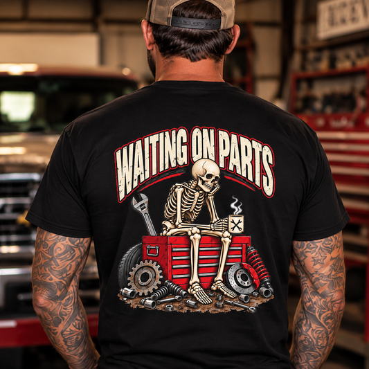 Waiting on Parts Skeleton Mechanic T-Shirt