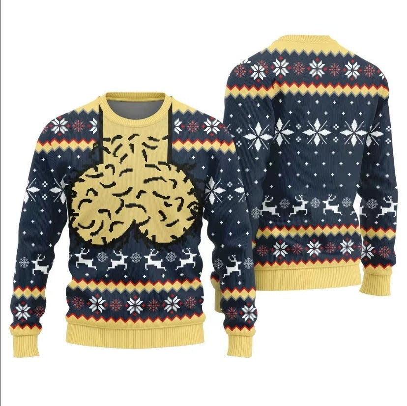 Funny Ugly Christmas Sweater  Festive Holiday Graphic Pullover