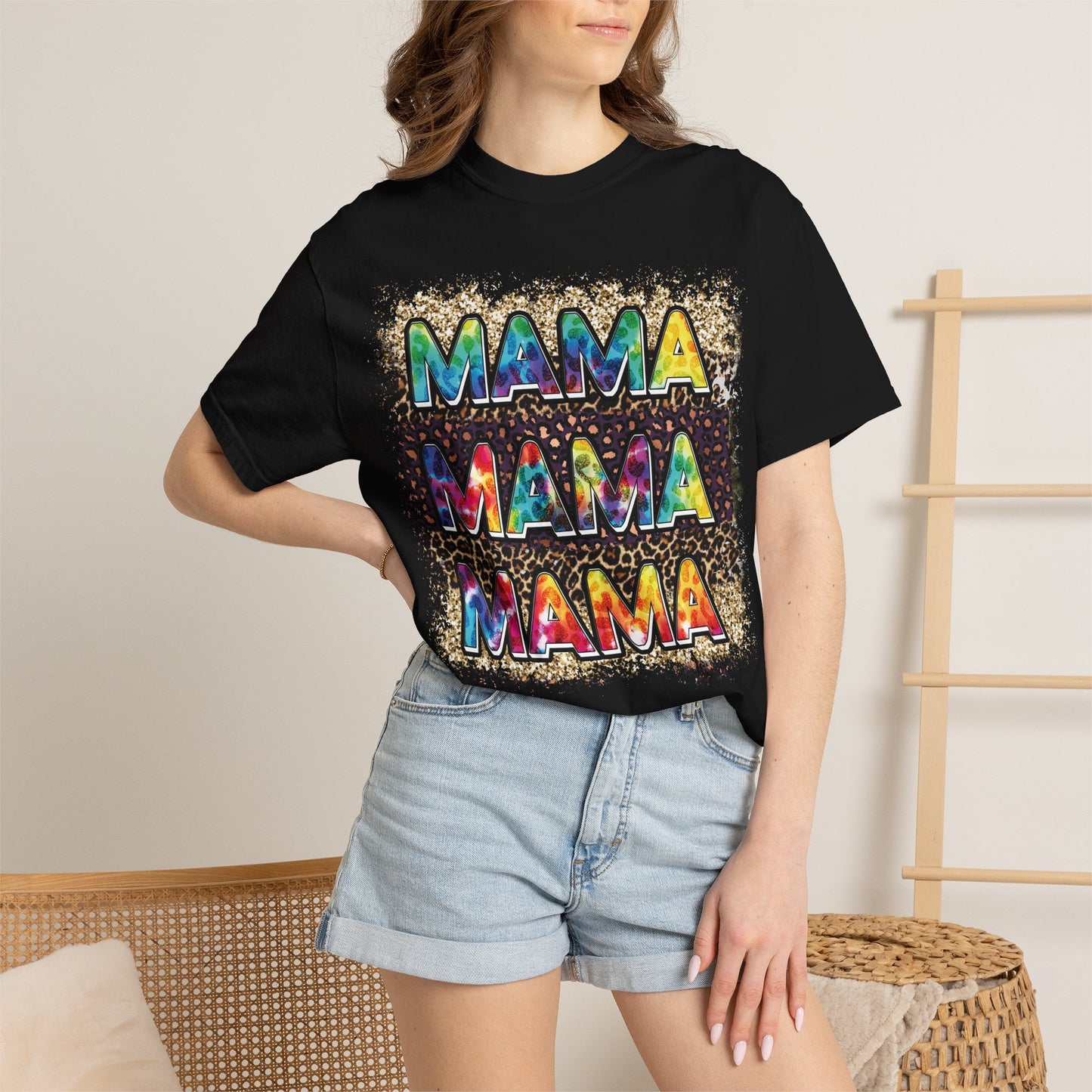 Mama Rainbow Retro Graphic T-Shirt