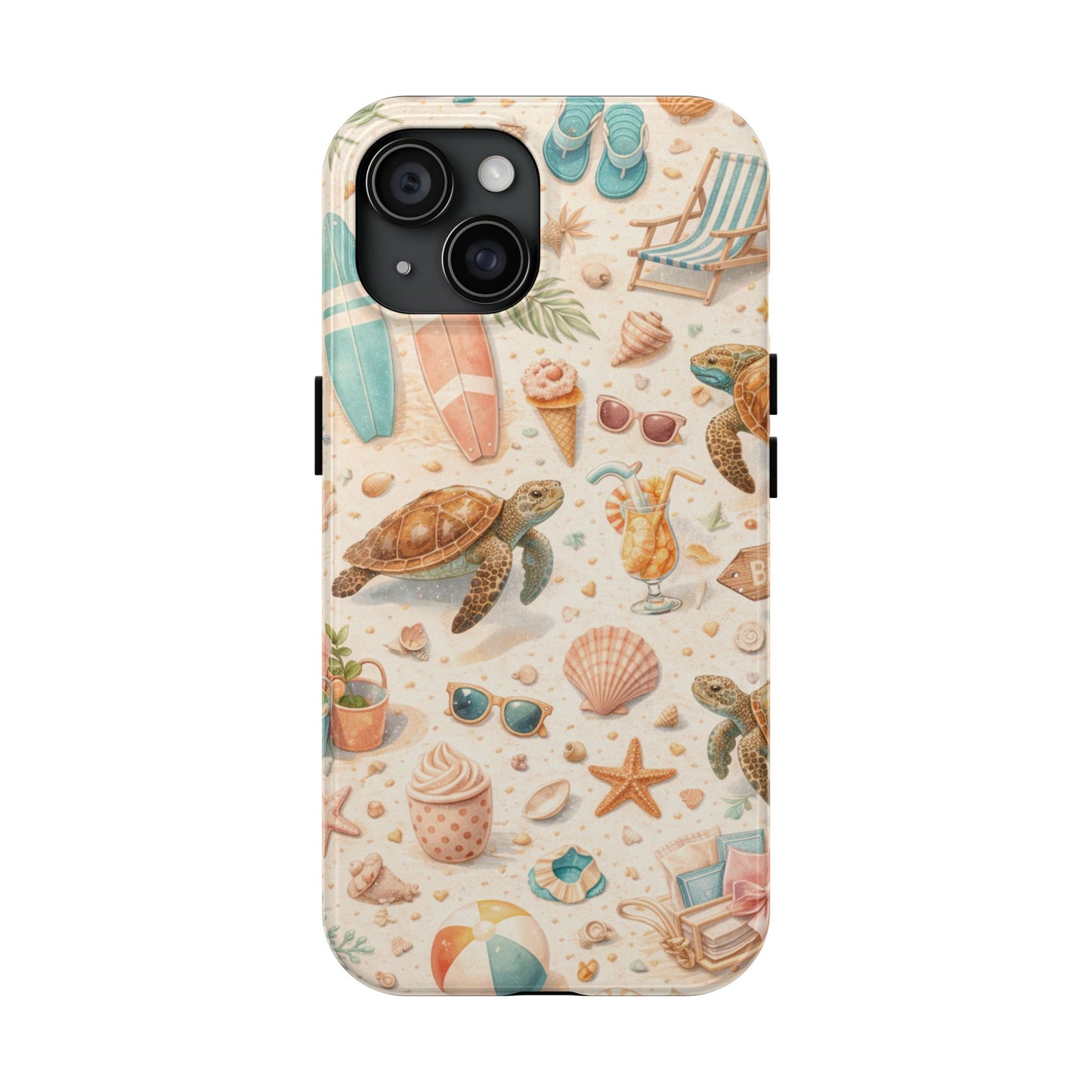 Beach Sea Turtle Tough Phone Case