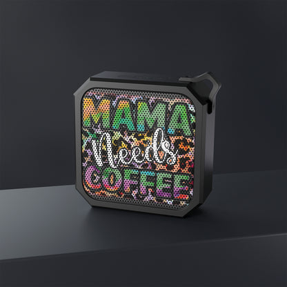 “Mama Needs Coffee” Colorful Leopard Portable Outdoor Speaker