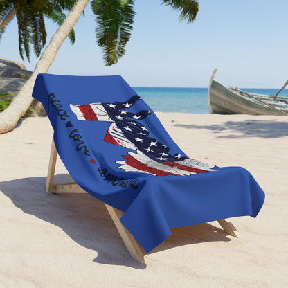 Peace Love America Beach Towel
