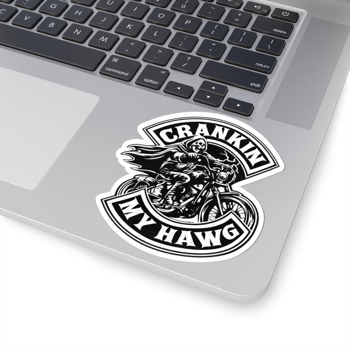 Crankin' My Hawg Motorcycle Sticker