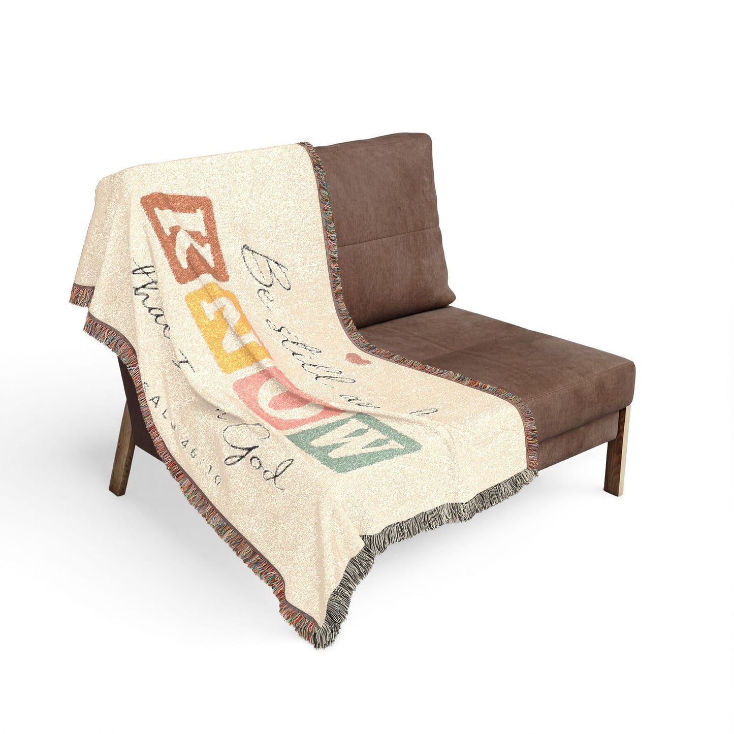 Be Still and Know Psalm 46:10 Woven Blanket | Inspirational Scripture Throw