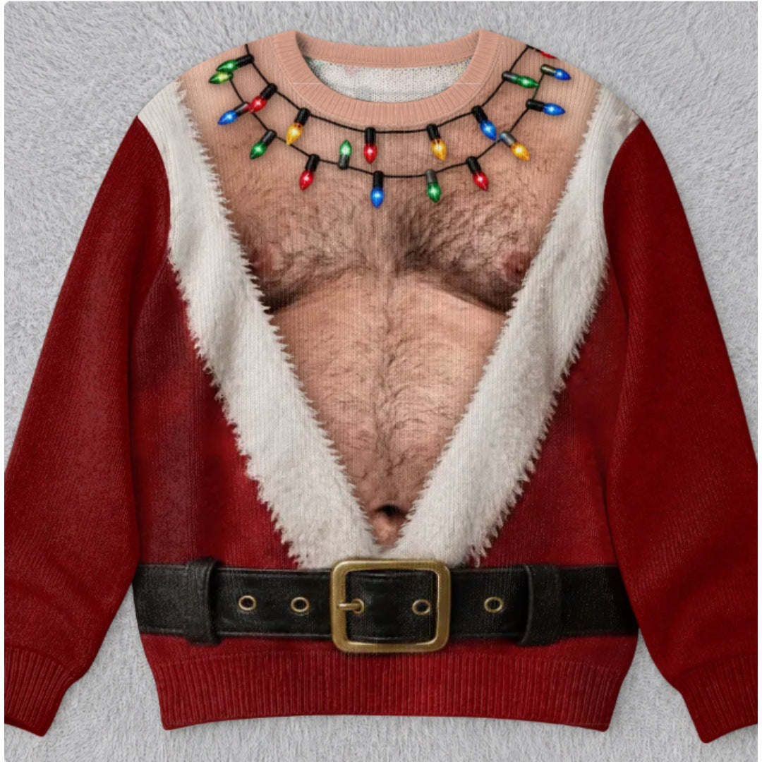 Funny Ugly Christmas Sweater  Festive Holiday Graphic Pullover