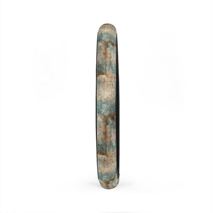 Marbled Teal and Beige Steering Wheel Cover