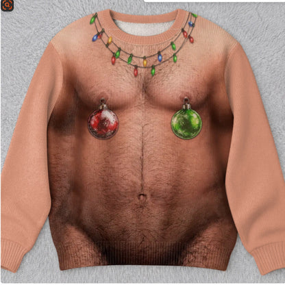 Funny Ugly Christmas Sweater  Festive Holiday Graphic Pullover