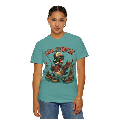 Call Me Lucky Duck Fishing T-Shirt