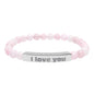 Engraved ‘I Love You’ Natural Stone Stretch Bracelet