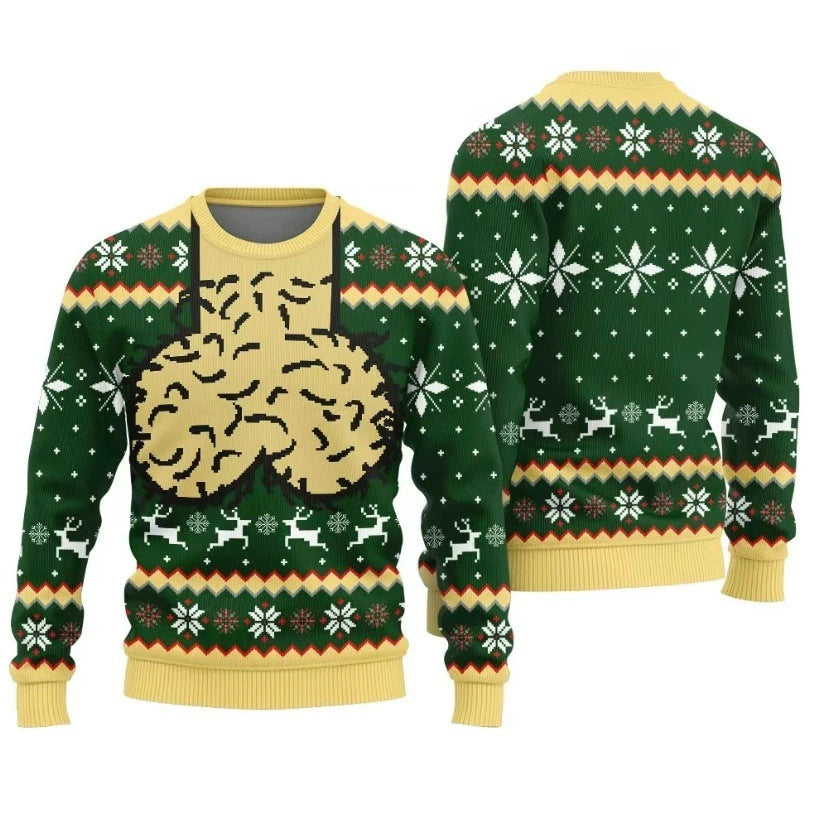 Funny Ugly Christmas Sweater  Festive Holiday Graphic Pullover