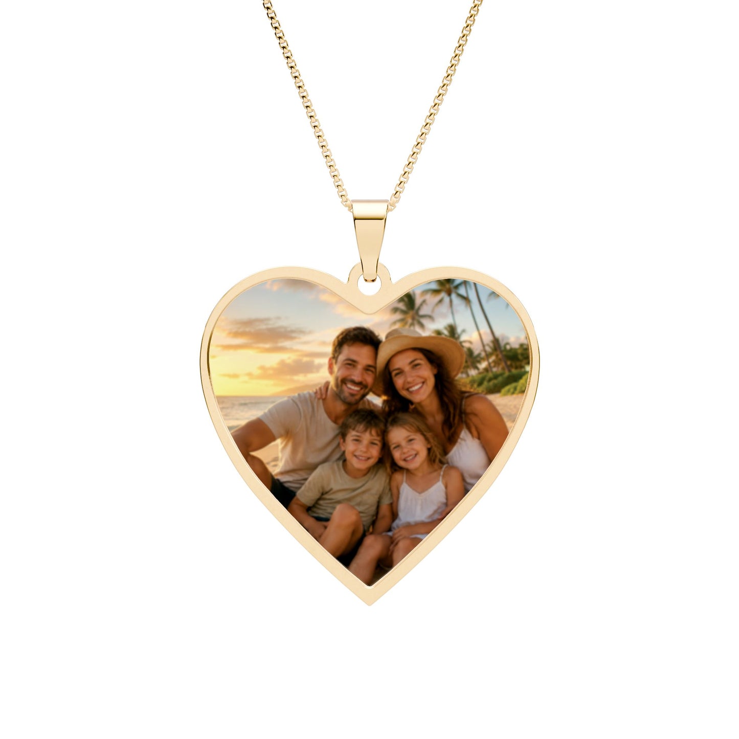 Heart Photo Pendant Necklace – Personalized Picture Locket Gift