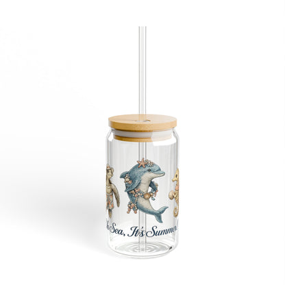 "Oh Sea, It’s Summer" Sipper Glass 16oz