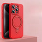 Magnetic Silicone Phone Case with Stand for iPhone