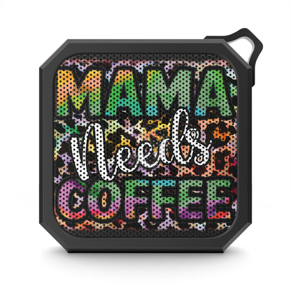 “Mama Needs Coffee” Colorful Leopard Portable Outdoor Speaker