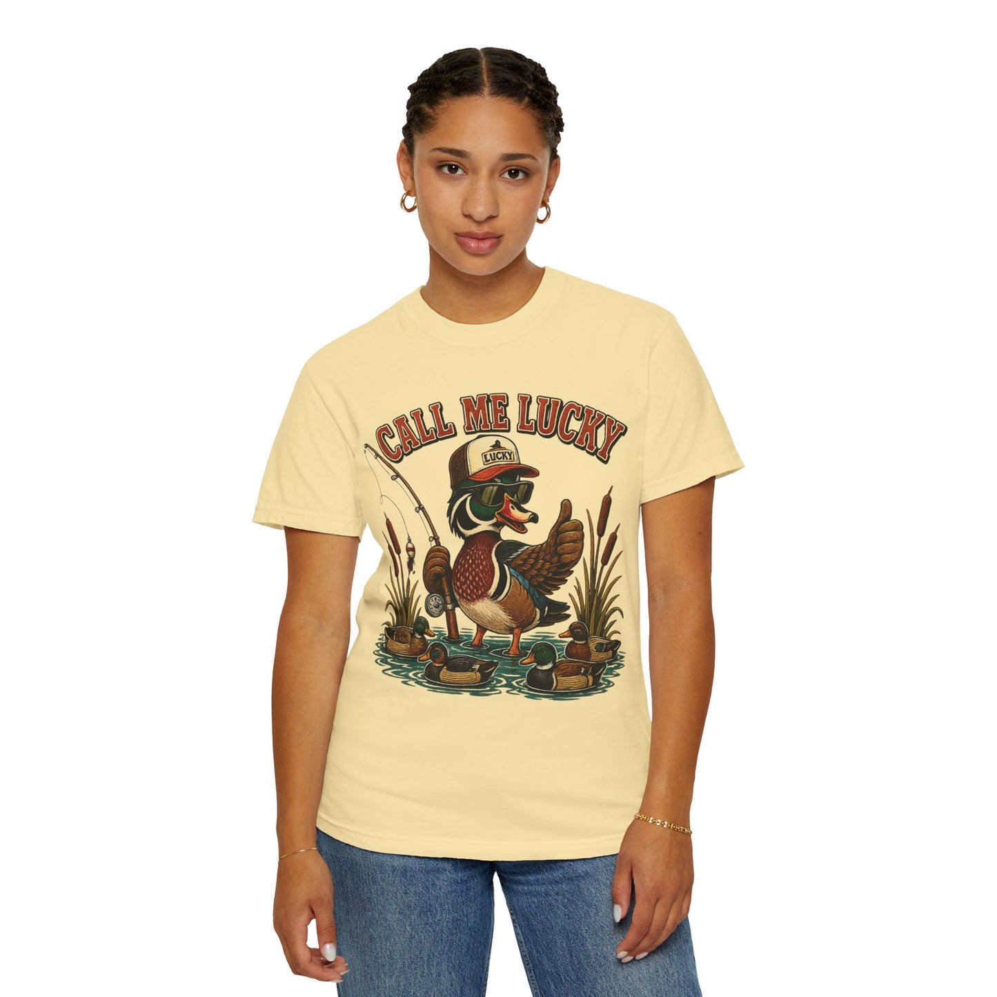 Call Me Lucky Duck Fishing T-Shirt