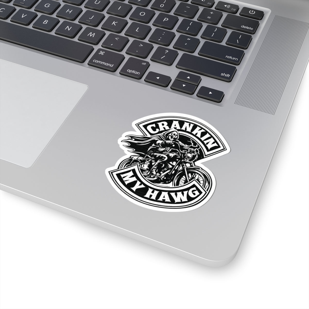 Crankin' My Hawg Motorcycle Sticker