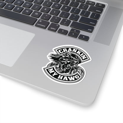 Crankin' My Hawg Motorcycle Sticker