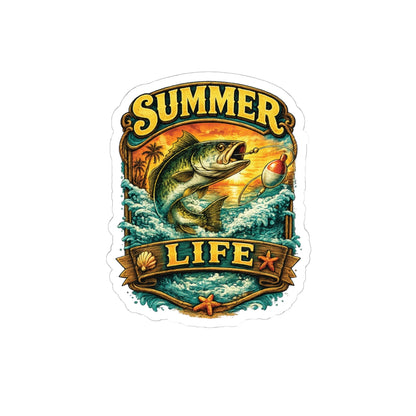 Summer Life Fishing Sticker