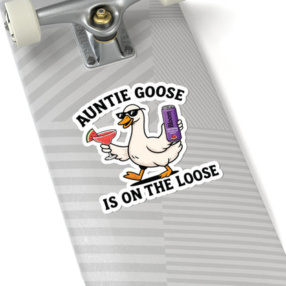 Auntie Goose Is On The Loose Sticker