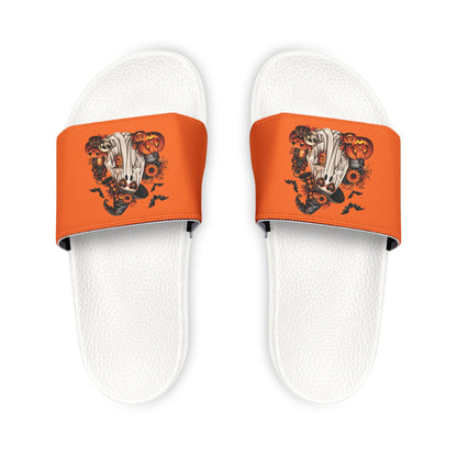 Youth Halloween Ghost Pumpkin Slide Sandals