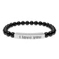 Engraved ‘I Love You’ Natural Stone Stretch Bracelet