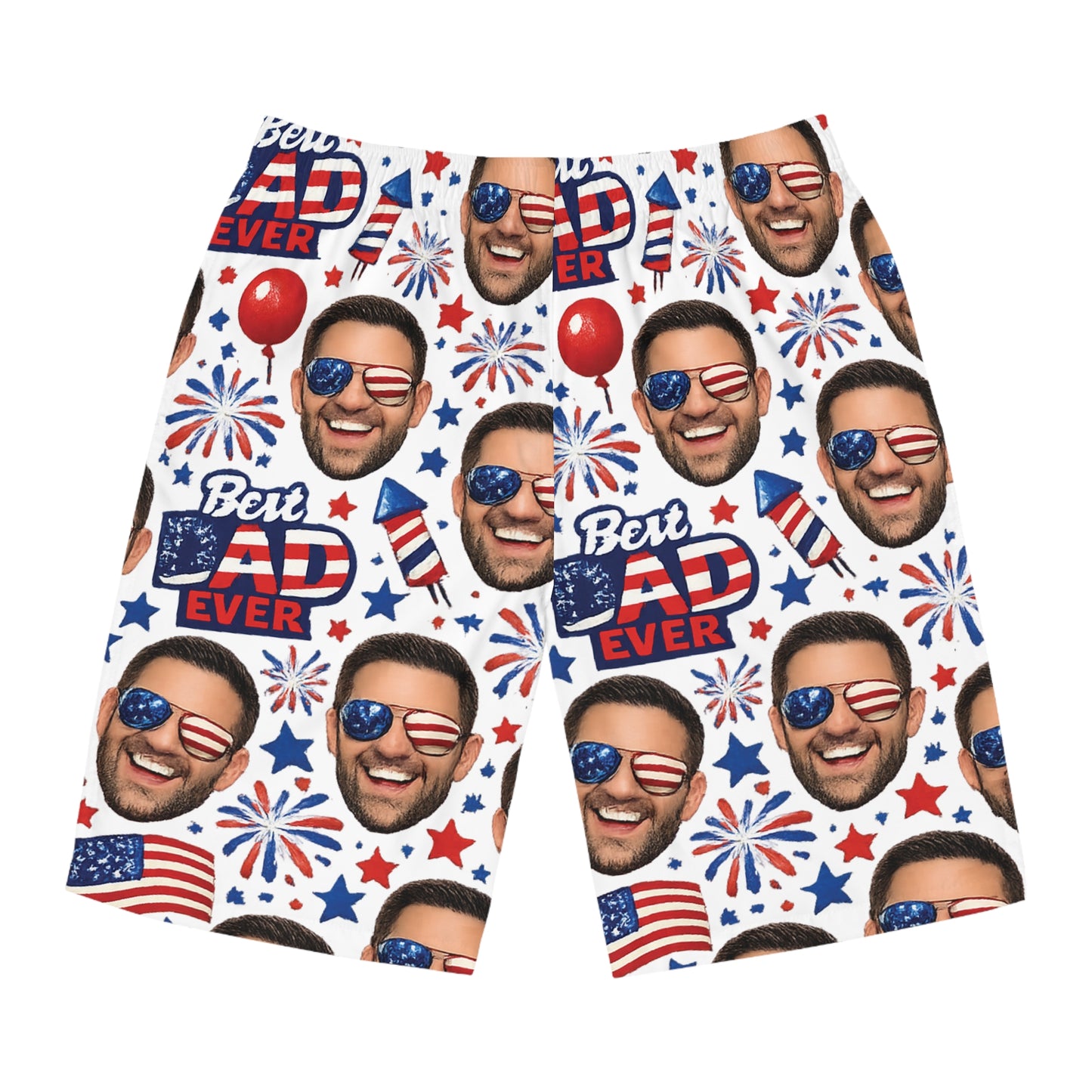 Board Shorts Best Dad Ever 4th of July