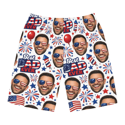 Board Shorts Best Dad Ever 4th of July