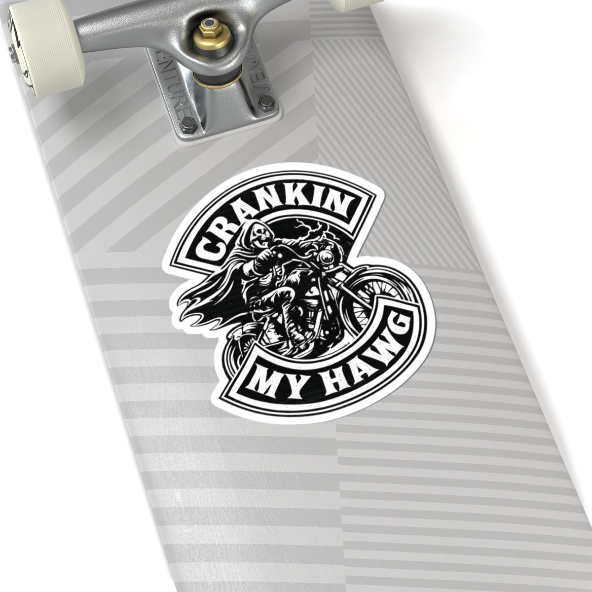 Crankin' My Hawg Motorcycle Sticker