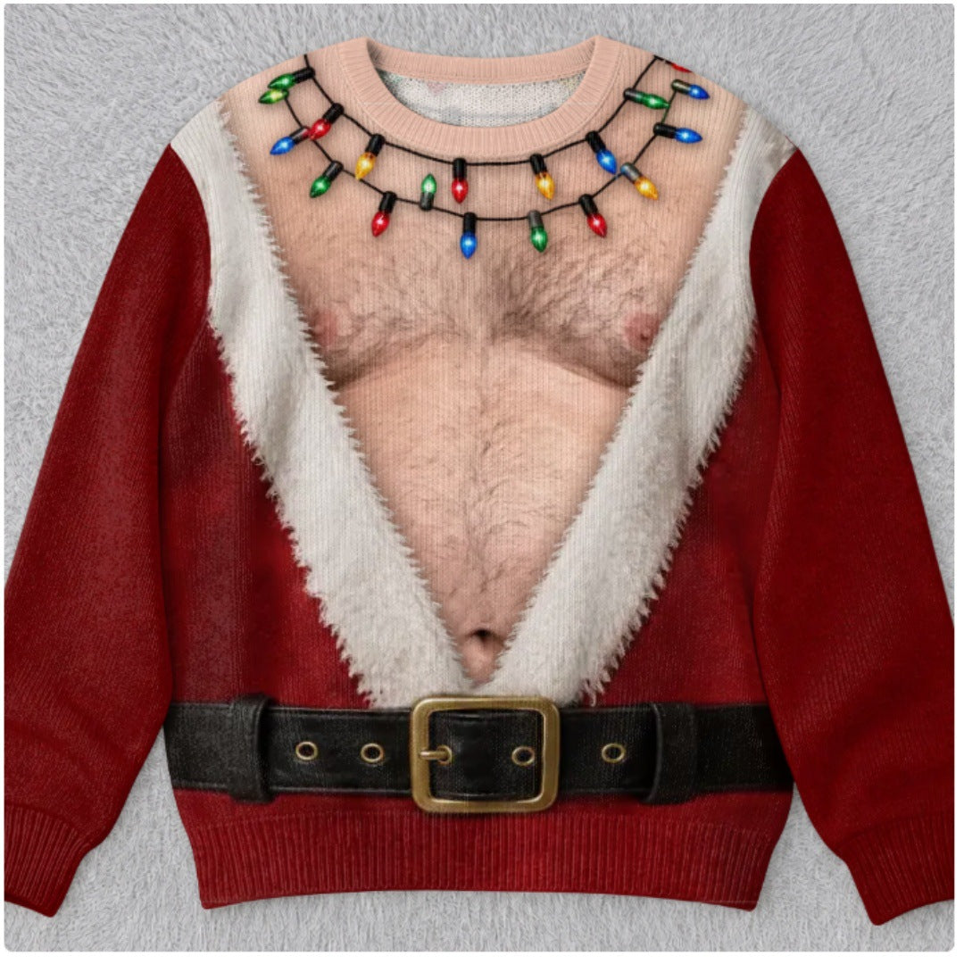 Funny Ugly Christmas Sweater  Festive Holiday Graphic Pullover