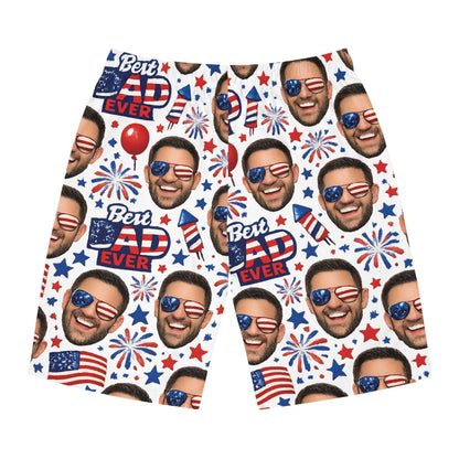 Board Shorts Best Dad Ever 4th of July