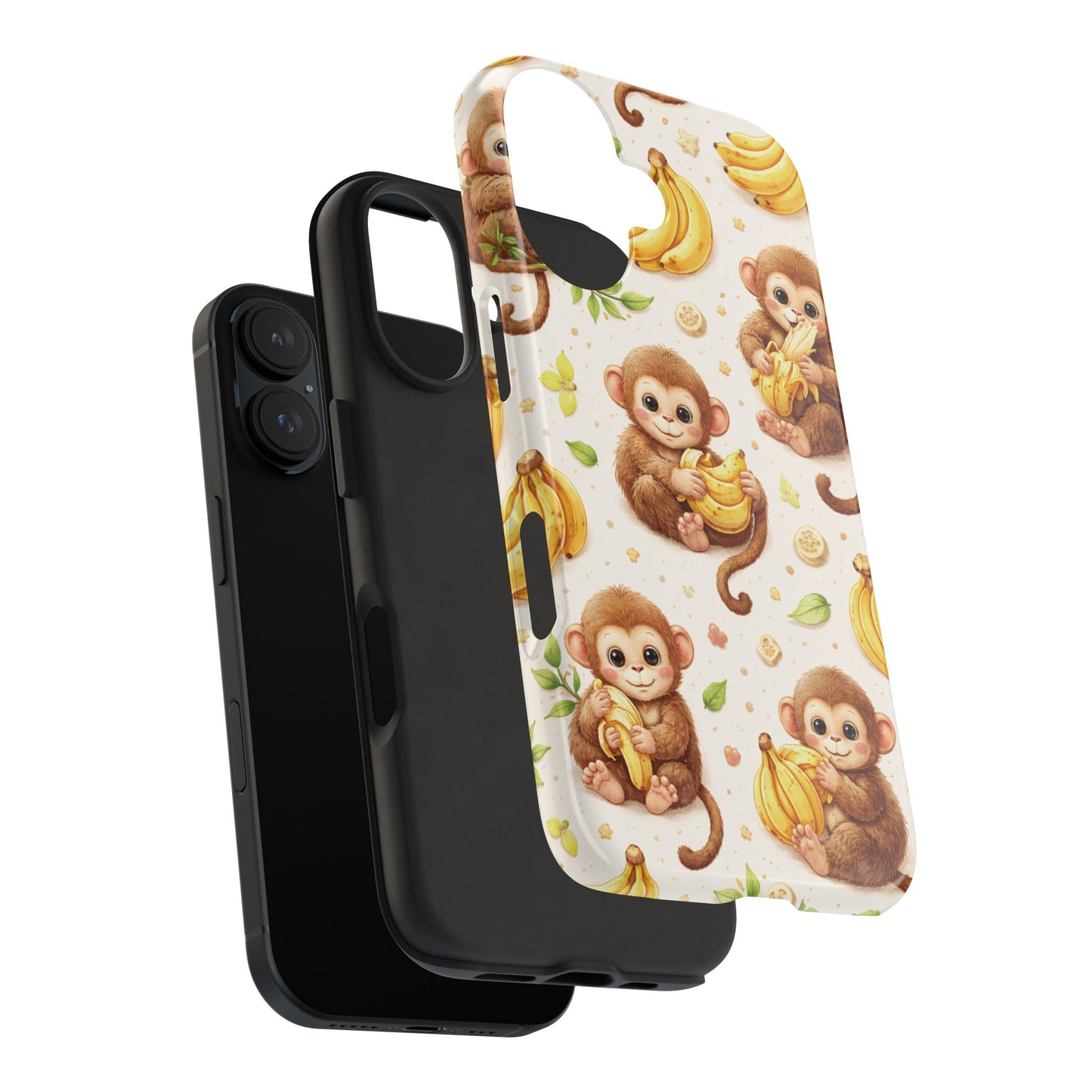Cute Monkey Banana Tough Phone Case